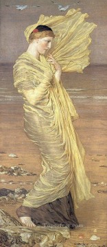  female Oil Painting - Seagulls female figures Albert Joseph Moore